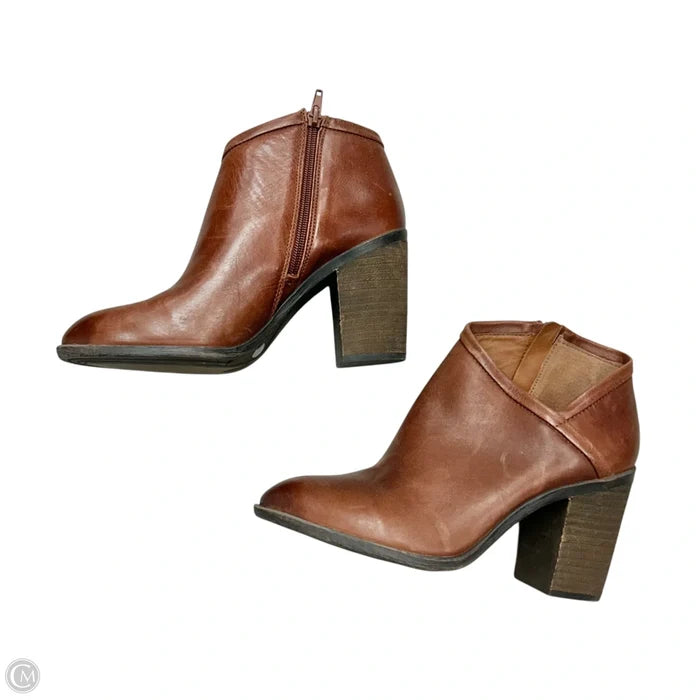 Boots Ankle Heels By Lucky Brand In Brown, Size: 8.5