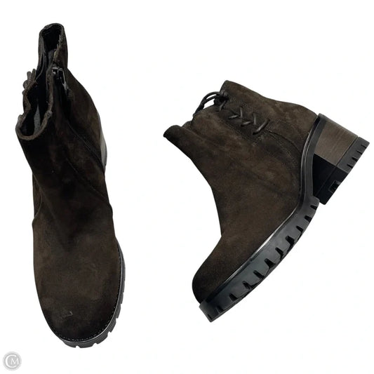Boots Ankle Heels By Miz Mooz In Brown, Size: 10.5