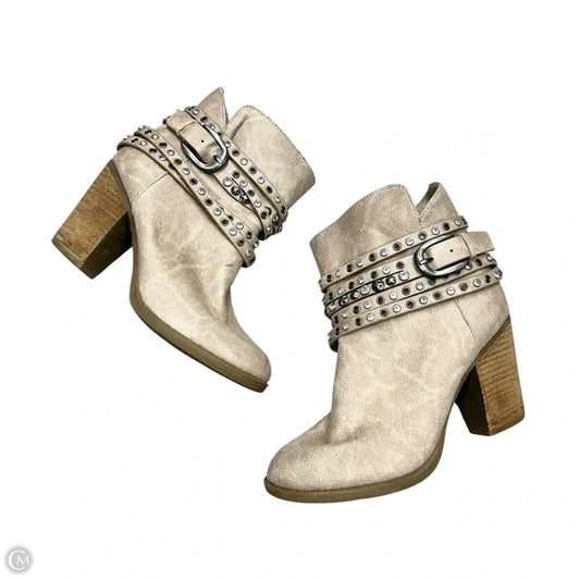 Boots Ankle Heels By Not Rated In Tan, Size: 6.5