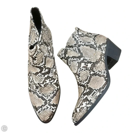 Boots Ankle Heels By Skechers In Snakeskin Print, Size: 7.5