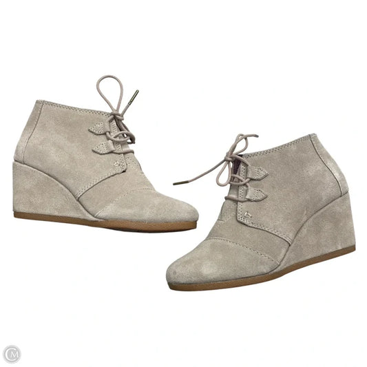 Boots Ankle Heels By Toms In Taupe, Size: 7