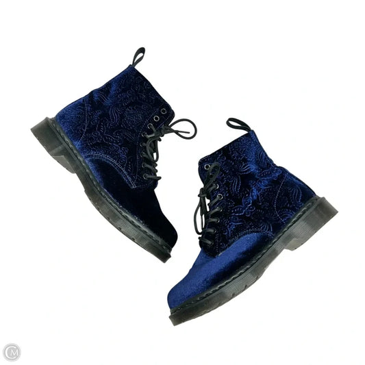 Boots Combat By Dr Martens In Black & Blue, Size: 9