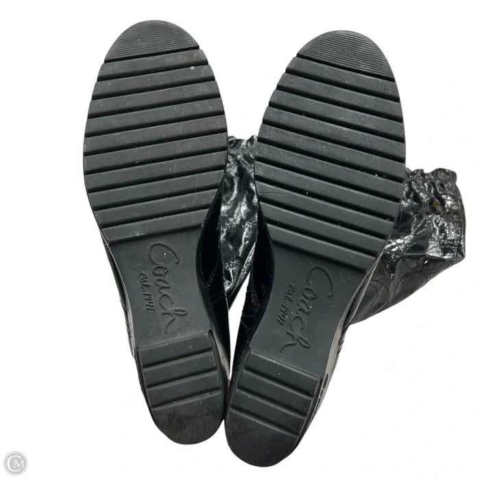Boots Designer By Coach In Black, Size: 10
