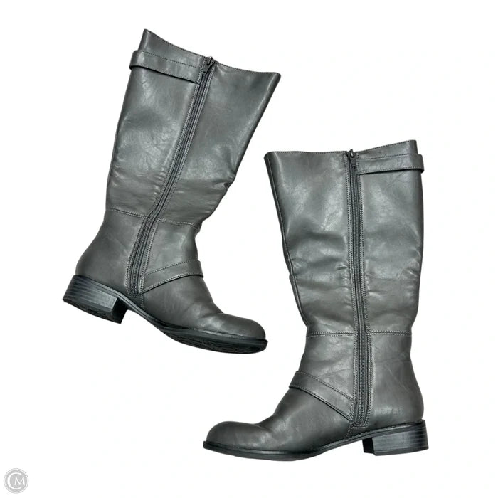 Boots Knee Flats By Life Stride In Grey, Size: 6