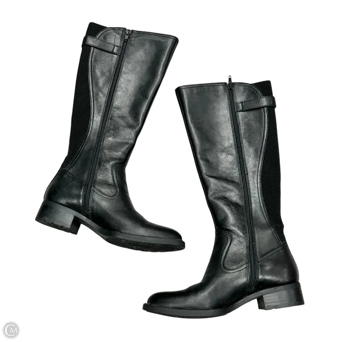 Boots Leather By Born In Black, Size: 6.5