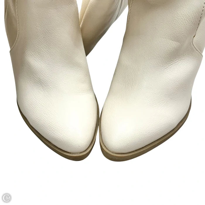 Boots Mid-calf Heels By Tang Tang In Ivory, Size: 7