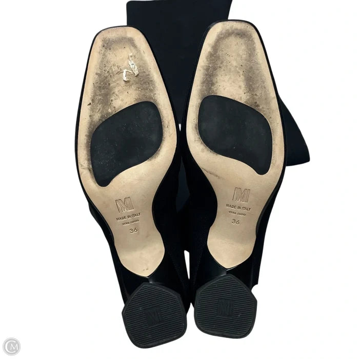 Boots Over-the-knee Heels By M.m. Lafleur In Black, Size: 5.5