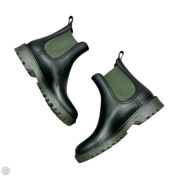 Boots Rain By Verbenas In Black & Green, Size: 6.5