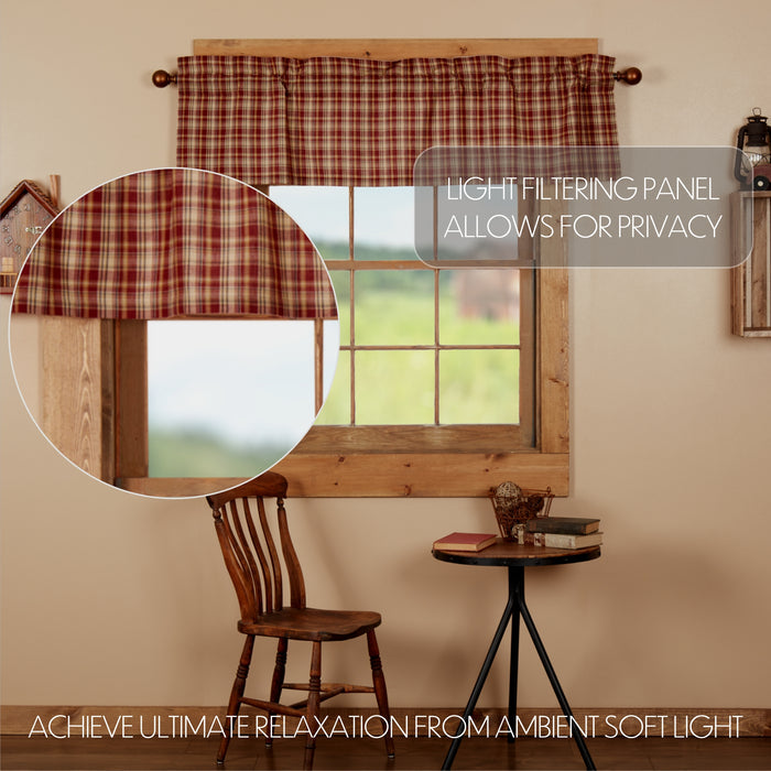 Brick Raven Plaid Valance-Lange General Store
