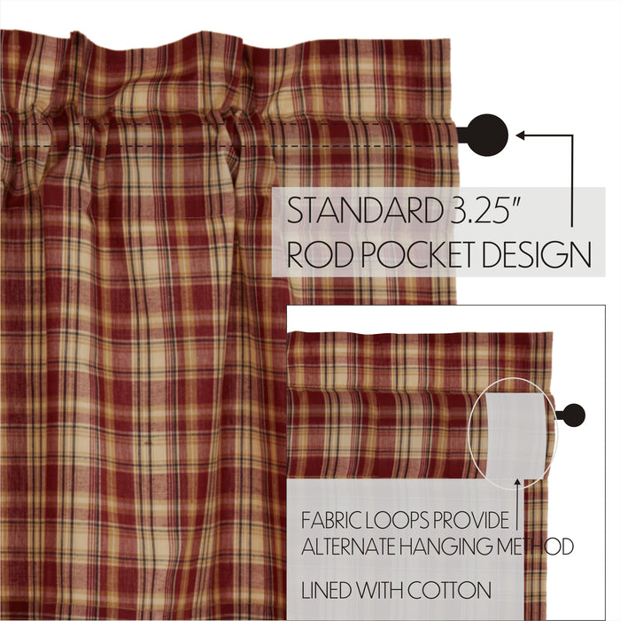 Brick Raven Plaid Valance-Lange General Store