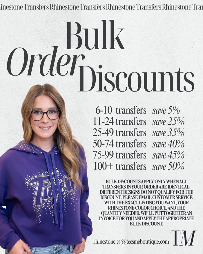 Bride SHEET OF FOUR RHINESTONE TRANSFERS