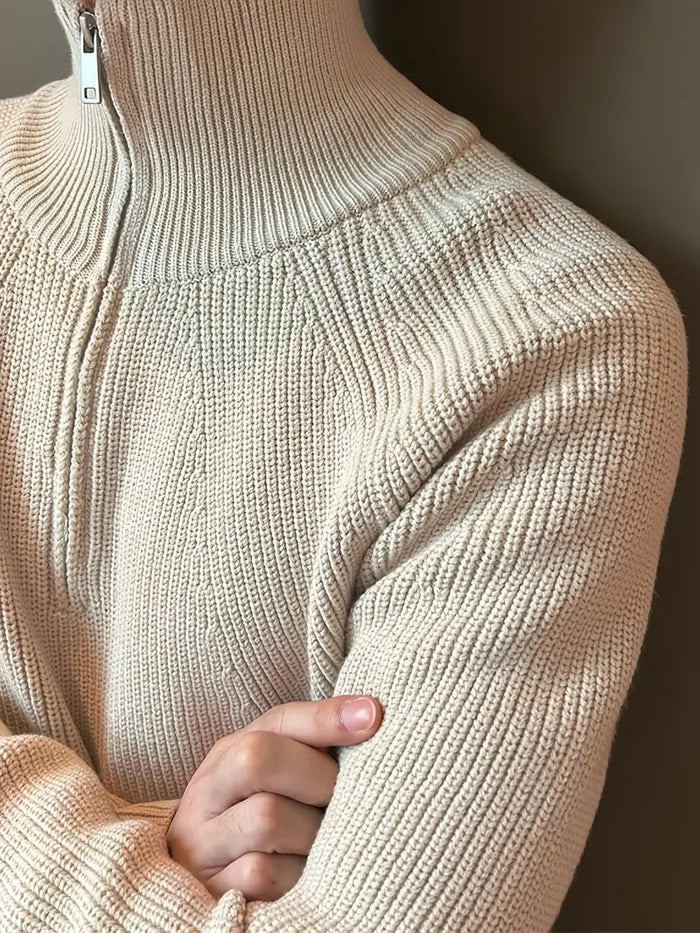 Brit & Boho™️ | Ethan Classic Knit Zipper Brit & Boho | Fashion & Boutique