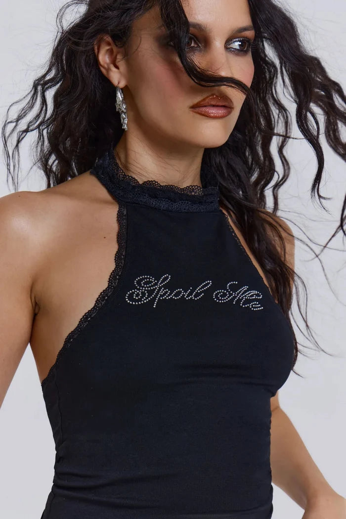 Brit & Boho™ I Dion Halter Neck Diamante Top Brit & Boho | Fashion & Boutique