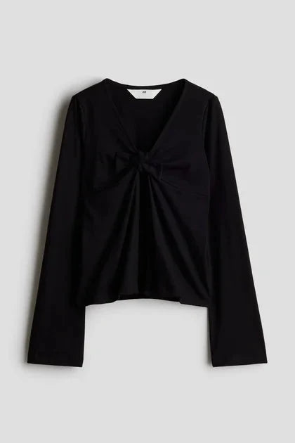 Brit & Boho™ I Eden Tie front long sleeve top Brit & Boho | Fashion & Boutique