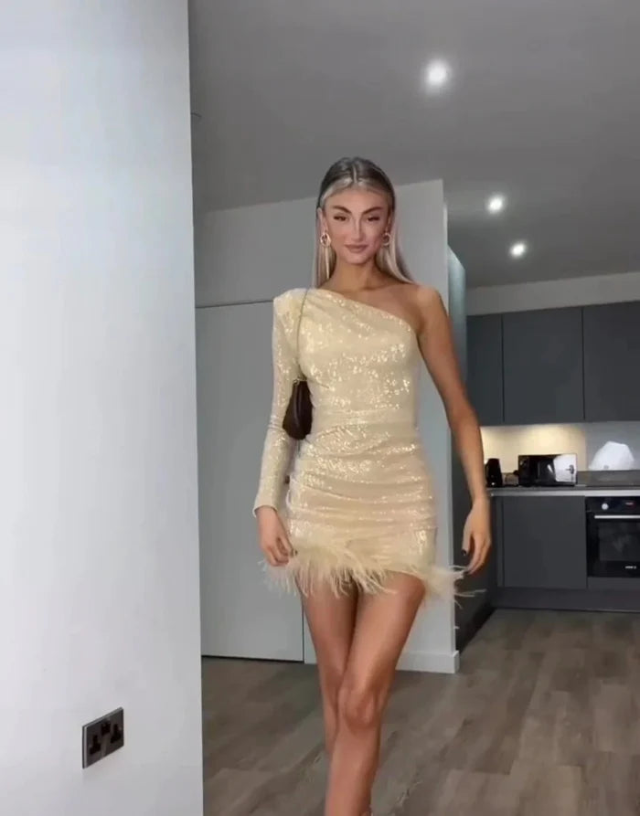 Brit & Boho™ I  Stella Gold Dress Brit & Boho | Fashion & Boutique