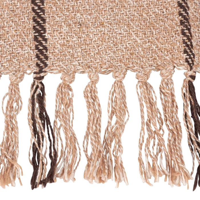 Brown Grid Throw