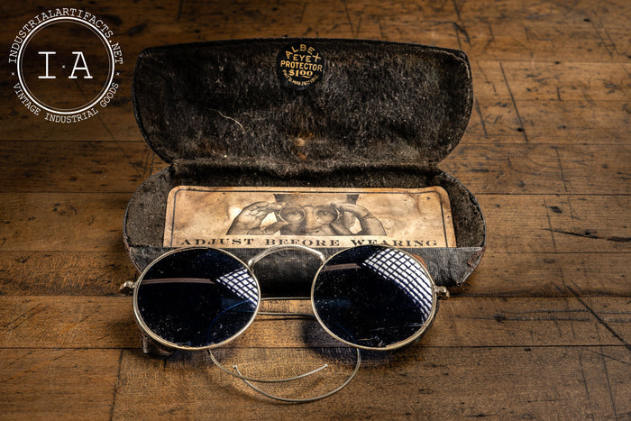 C. 1910 Albex Welding Glasses with Case