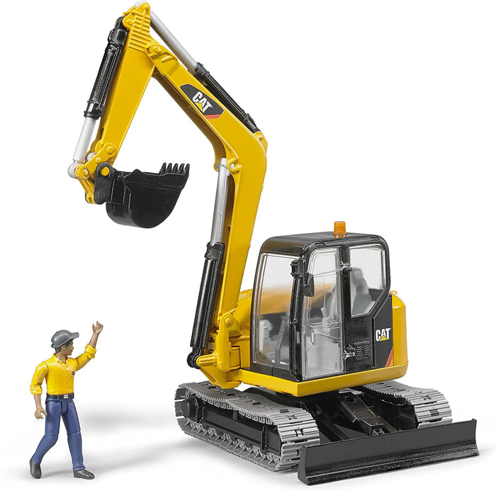 CAT Mini Excavator with worker