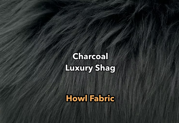 Charcoal Grey Luxury Shag Faux Fur - Howl Fabrics