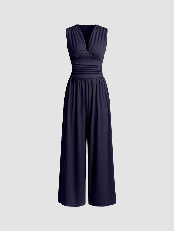 Charity – Elegant Sleeveless Wide-Leg Jumpsuit