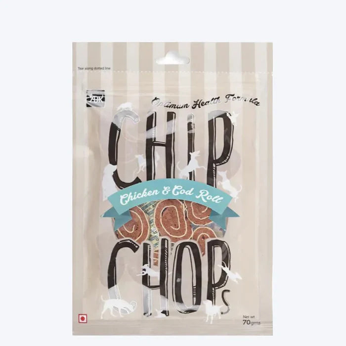 Chip Chops Chicken & Codfish Roll Dog Treats - 70g