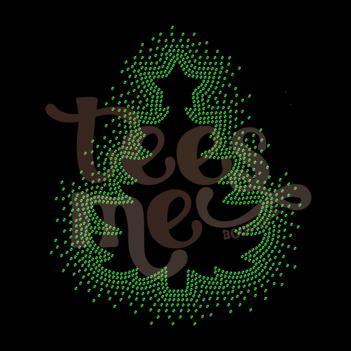 Christmas Tree Scatter RHINESTONE TRANSFER