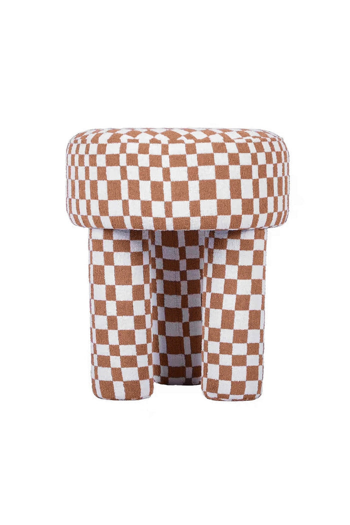 Claire Checkered Stool