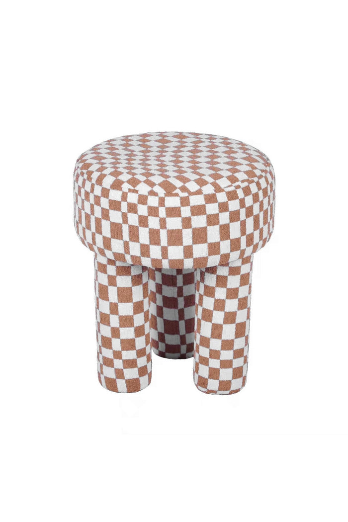 Claire Checkered Stool