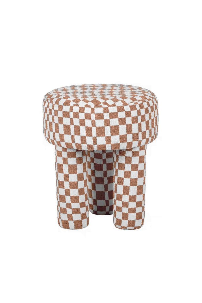 Claire Checkered Stool