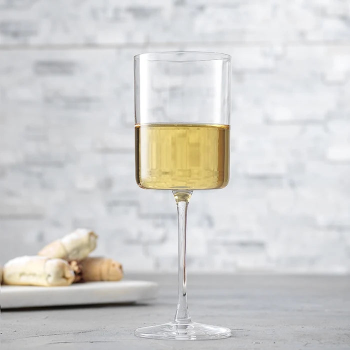 Claire Crystal Stemmed White Wine Glass