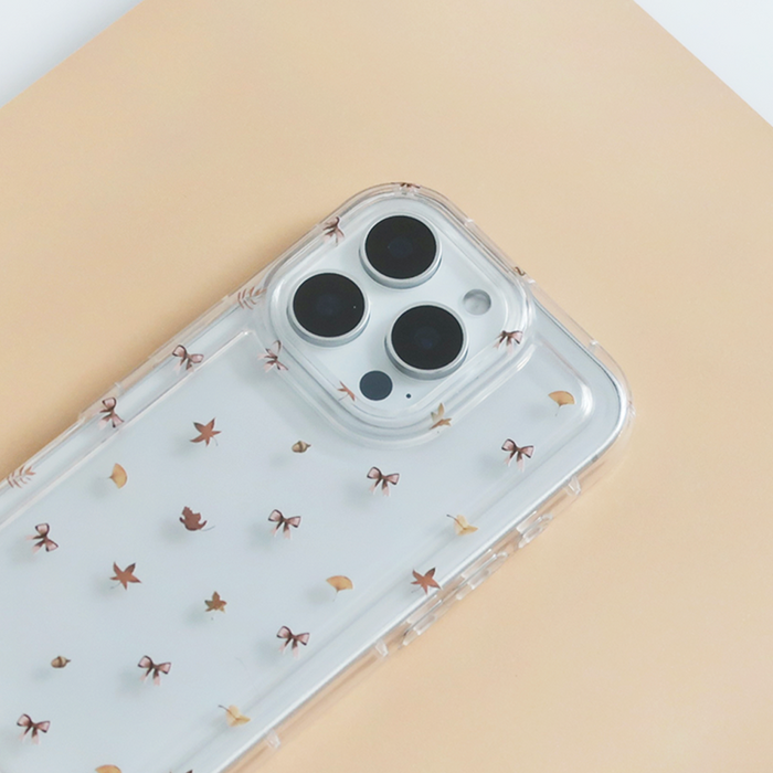 Clear Phone Case - Autumn Bow