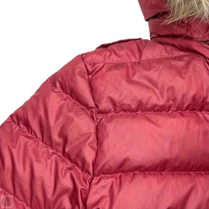 Coat Luxury Designer By Burberry In Red, Size: Xs
