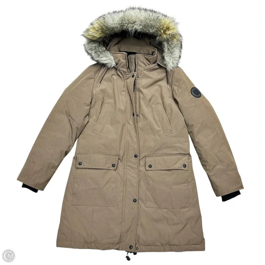 Coat Parka By Calvin Klein In Brown, Size: L