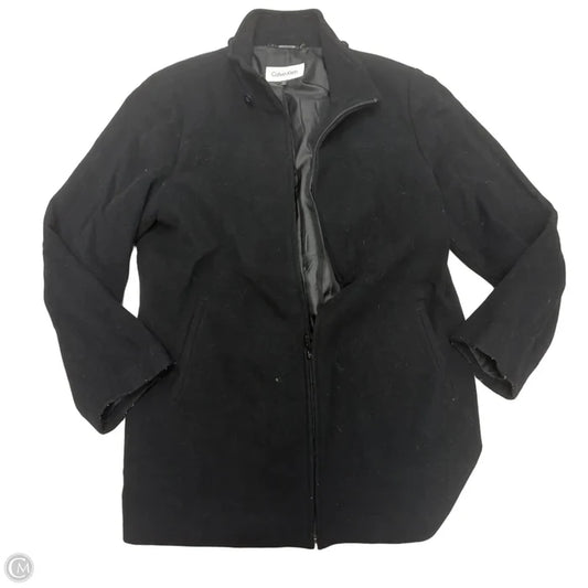 Coat Peacoat By Calvin Klein In Black, Size: L