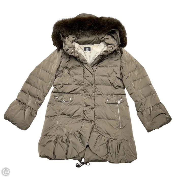 Coat Puffer & Quilted By Bogner In Taupe, Size: L