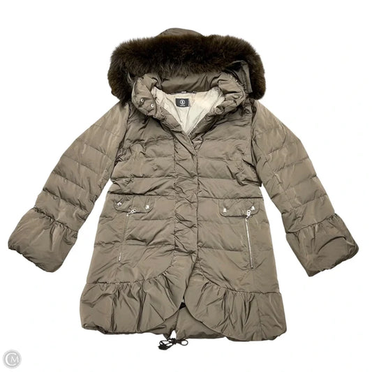 Coat Puffer & Quilted By Bogner In Taupe, Size: L