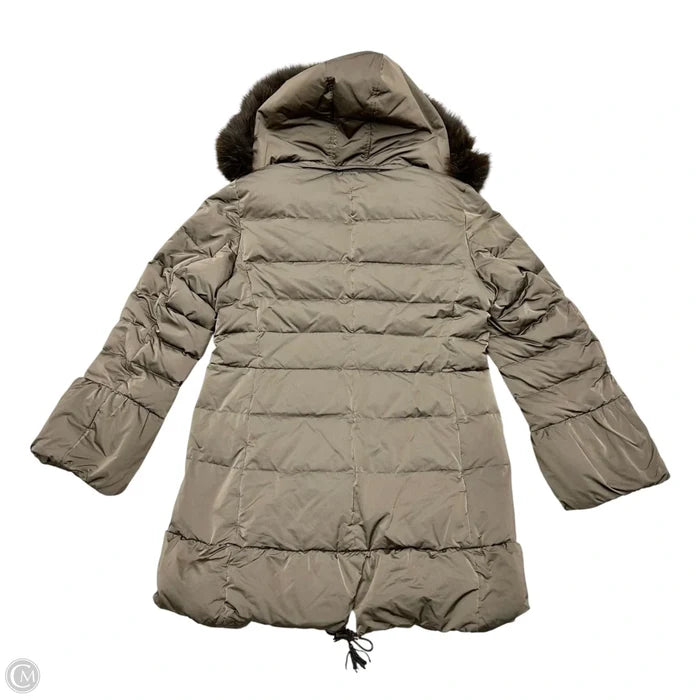 Coat Puffer & Quilted By Bogner In Taupe, Size: L