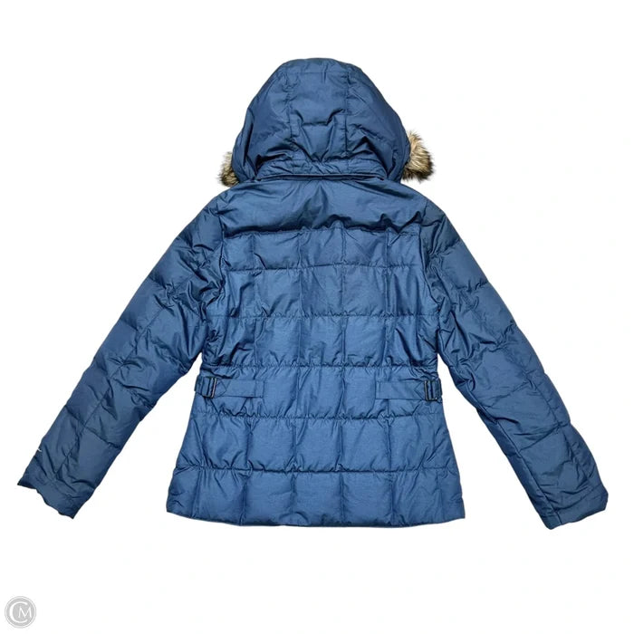 Coat Puffer & Quilted By Eddie Bauer In Navy, Size: M