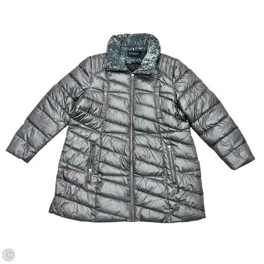 Coat Puffer & Quilted By Marc New York In Grey, Size: 2x