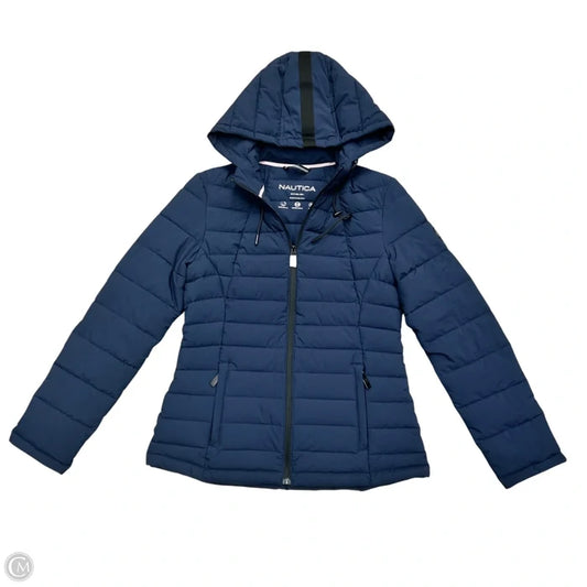Coat Puffer & Quilted By Nautica In Navy, Size: M