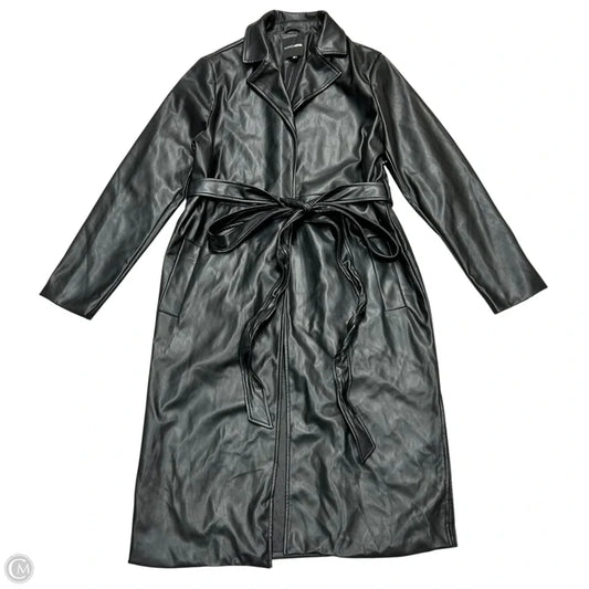 Coat Trench Coat By Fashion Nova In Black, Size: Xl