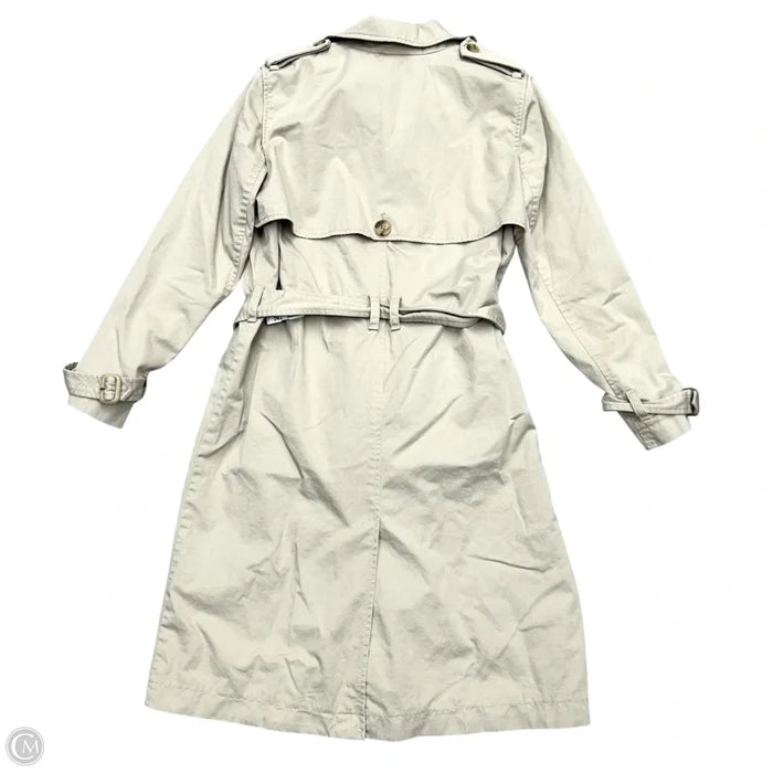 Coat Trench Coat By Gap In Cream, Size: Lp
