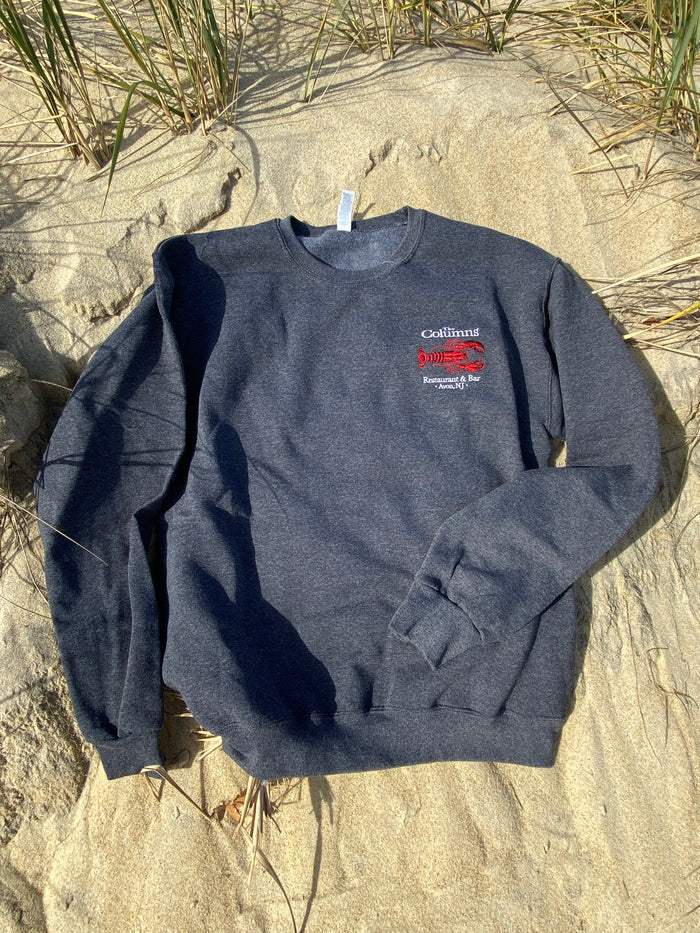 Col- Lobster Embroidered Crewneck Charcoal
