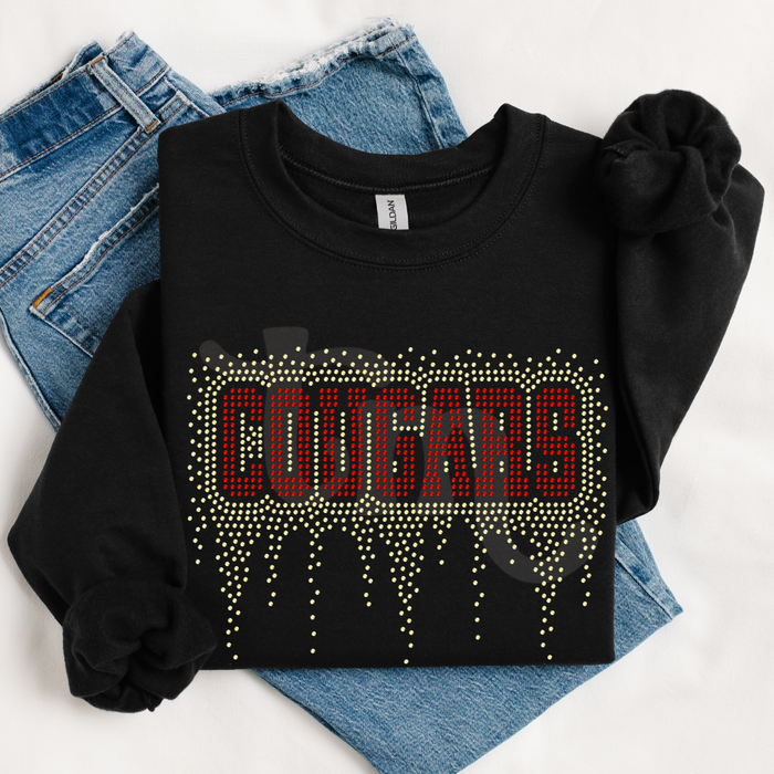 Cougars Athletic Drip RHINESTONE TRANSFER