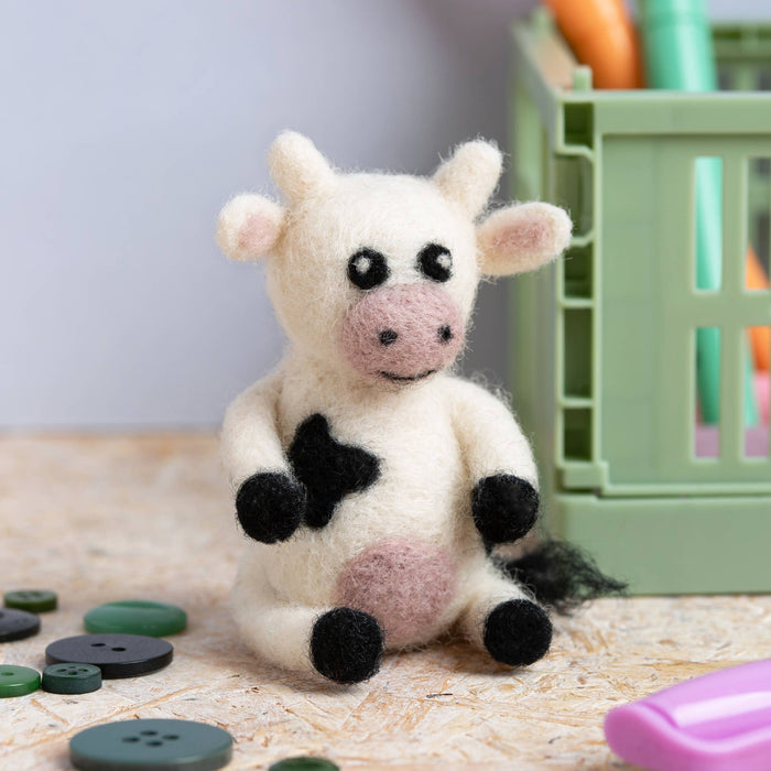 Cow Mini Needle Felting Kit-Stitched Modern