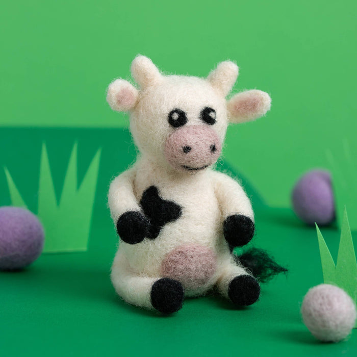Cow Mini Needle Felting Kit-Stitched Modern