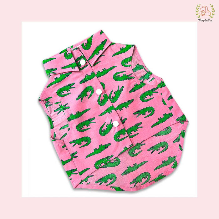 Crocodile Cut Sleeves Dog Shirt