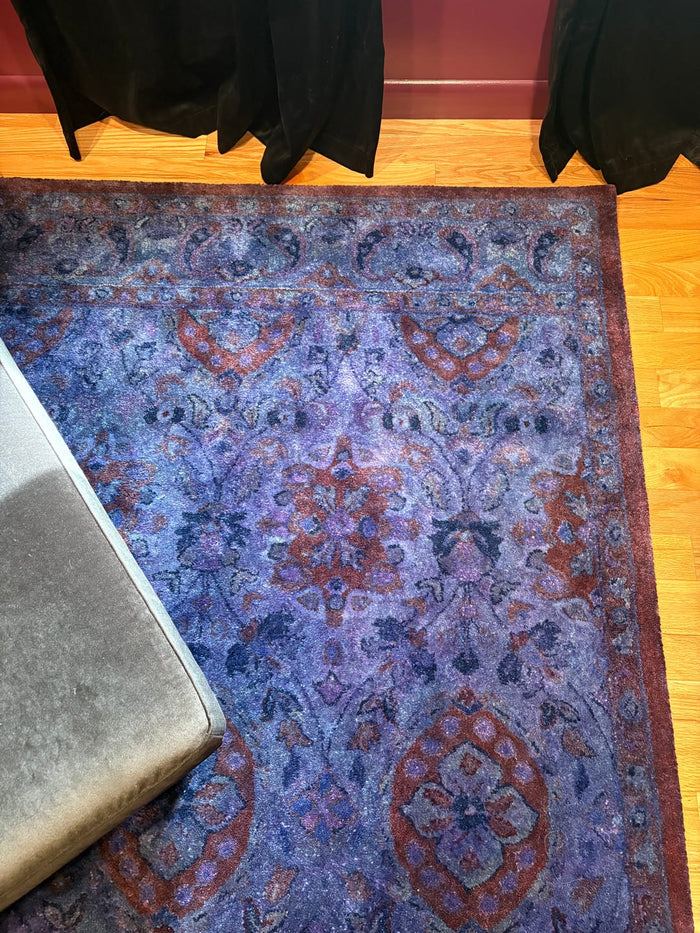Custom Made Purple Handmade Overdyed Premium Wool Area Rug - The Rug Decor