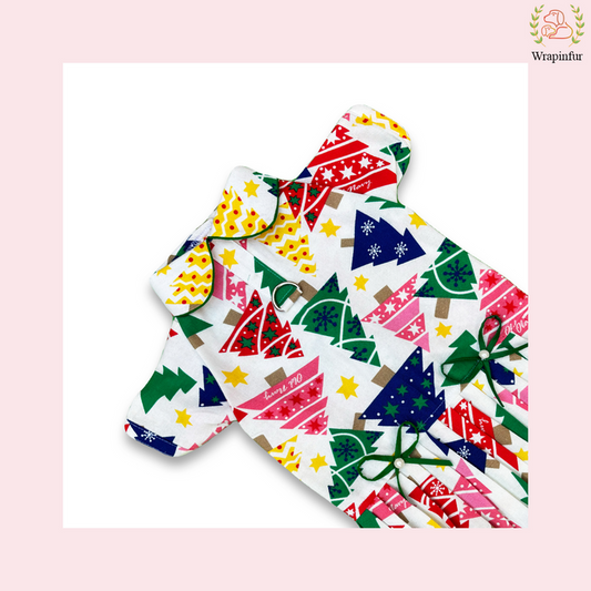 Designer White Winter Dog Frock – Perfect for Cold Weather