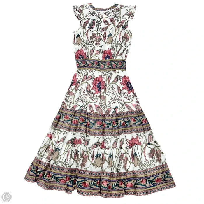 Dress Casual Maxi By Bell In Pink & White, Size: S